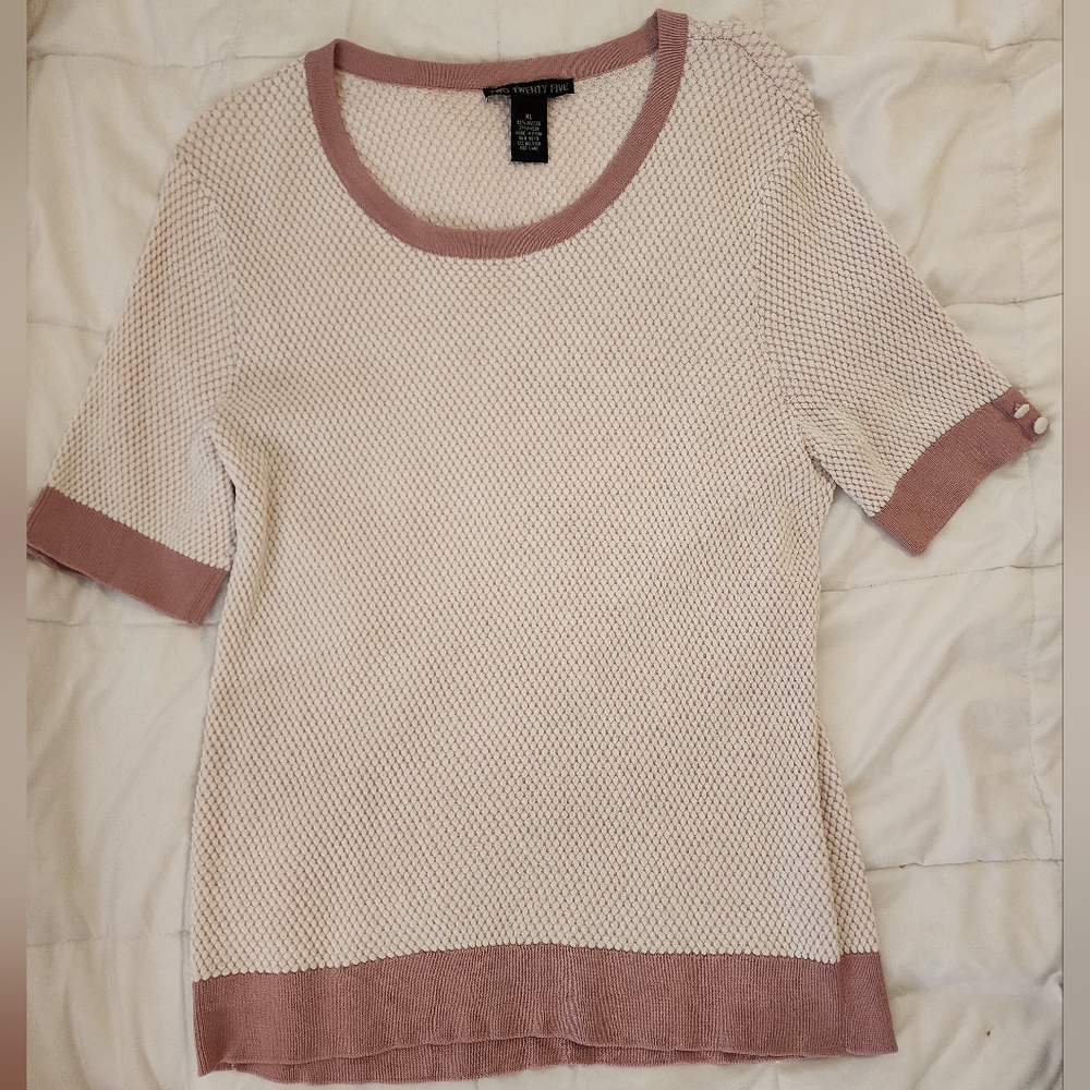 Two Twenty Five - Pink & White Top